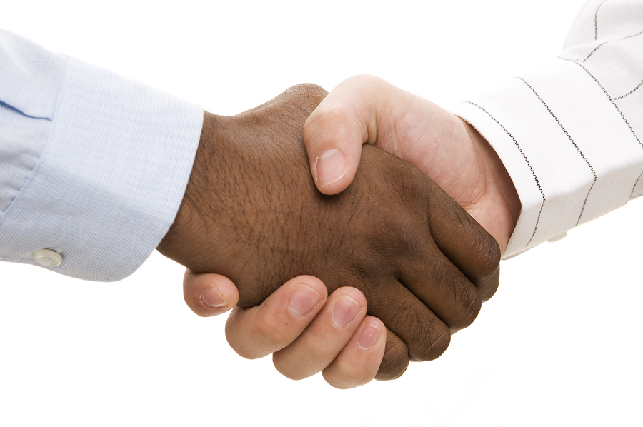 multi cultural handshake